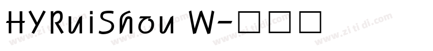 HYRuiShou W字体转换